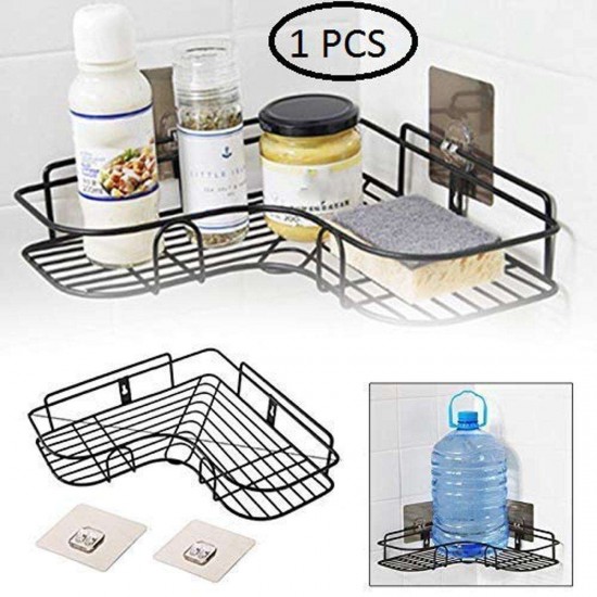 1 Pcs Metal Corner Rack For Bathroom & Kitchen